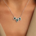 ⁦שרשרת כסף עם תליון טיפות⁩ – תמונה ⁦10⁩