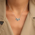 ⁦שרשרת כסף עם תליון טיפות⁩ – תמונה ⁦9⁩
