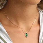 ⁦שרשרת כסף ציפוי רוז טיפה⁩ – תמונה ⁦2⁩