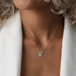 ⁦שרשרת כסף סמל החטופים משובץ⁩ – תמונה ⁦3⁩