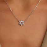 ⁦שרשרת כסף מגן דוד שתי וערב⁩ – תמונה ⁦3⁩