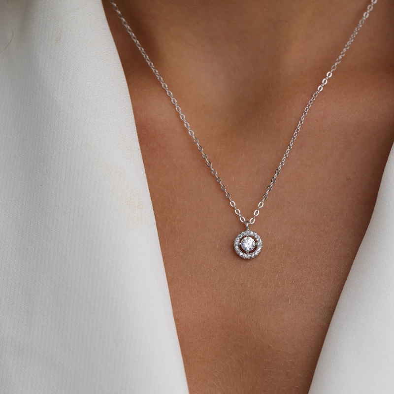 12012silver-necklaces.webp שרשרת כסף סוליטר קטן – תמונה 1