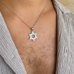 ⁦שרשרת כסף מגן דוד גדול⁩ – תמונה ⁦2⁩