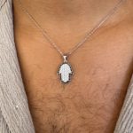 ⁦תליון חמסה מסגרת שחורה⁩ – תמונה ⁦3⁩