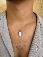 ⁦תליון חמסה מסגרת שחורה⁩ – תמונה ⁦4⁩