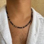 ⁦שרשרת לגבר חרוזים עין הנמר⁩ – תמונה ⁦6⁩